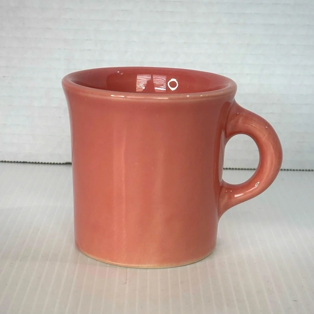 VTG Rare Homer Laughlin HLC/USA Coffee mug Cup Pink/rose/Blush Color 3.5”
